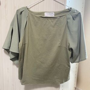 CIOPANIC TYPY 異素材 トップス カーキグリーン(ONEサイズ)