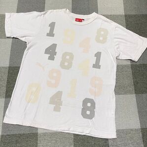 【古着】PUMA Tシャツ 数字プリント ホワイト系 ◇希少デザイン