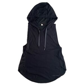 アンダーアーマー レディース パーカー ノースリーブ SMサイズ 黒 フード