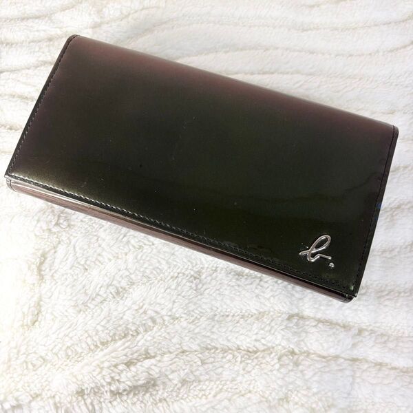 【Agnes b. VOYAGE】アニエスベー 長財布 エナメル がま口