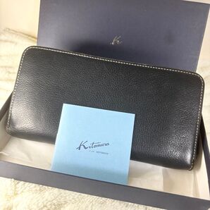 【KITAMURA】キタムラ 長財布 大容量 ロングウォレット ネイビー