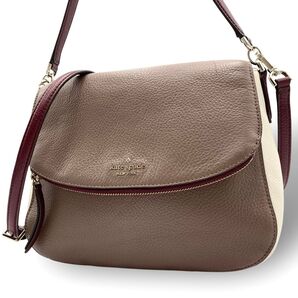 【美品】 katespade NEWYORK ケイトスペード ショルダーバッグ ワンショルダーバッグ 2way レザー ブラウン