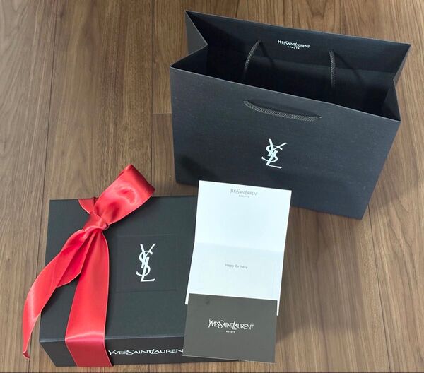 YSL イヴサンローラン ギフトボックス リボン ショッパー メッセージカード付