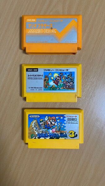 ファミコンソフト スーパーマリオブラザーズ マリオブラザーズ スーパーマリオブラザーズ3 中古セット 任天堂 FC