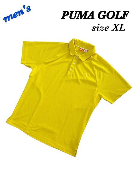 PUMA GOLF プーマ ゴルフ ポロシャツ メンズXL LL イエロー