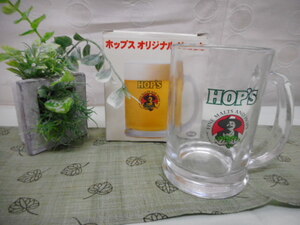  Suntory beer jug ho ps original not for sale boxed 6 customer beer mug HOP'S small .. size unused goods 
