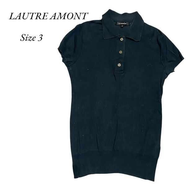 【最終SALE】LAUTRE AMONT ロートレアモン ポロシャツ 半袖 ブラック Size3