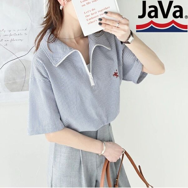 クラシカルエルフ 《javaジャバコラボ》 tシャツ 半袖 ドライタッチ サッカー 素材 ハーフ ジップ ハイネック プルオーバー