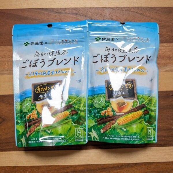 伊藤園 毎日の健康茶 ごぼうブレンド カフェインゼロ ごぼう茶 2袋