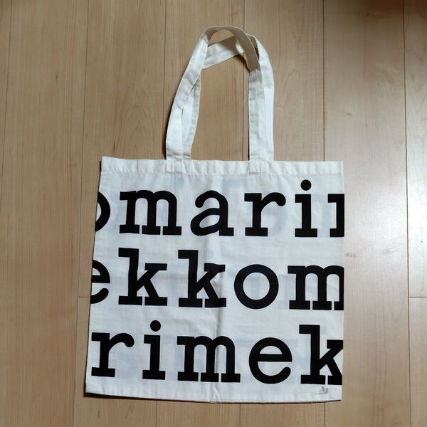 marimekko ロゴ バック 非売品ノベルティ ブラック トートバッグ