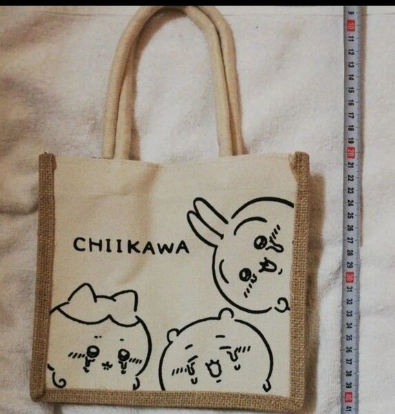 価格の相談は応じません ちいかわ うさぎ ハチワレ はちわれ 白色 台湾限定 麻布手提鞄 エコバッグ トートバック 折り畳み発送