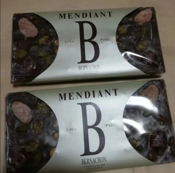 2枚 マンディアン タブレットチョコレート ベルナシオン MENDIANT お菓子 チョコレート フランス 板チョコ パリ