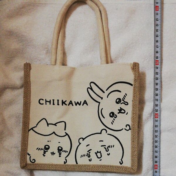 価格の相談は応じません ちいかわ うさぎ ハチワレ はちわれ 白色 台湾限定 麻布手提鞄 エコバッグ トートバック 折り畳み発送