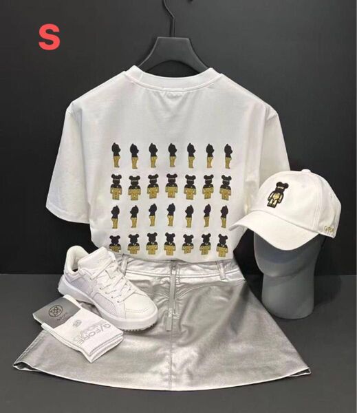 25新作ジーフォア ゴルフ レディーストップス 半袖 カットソー Tシャツ S