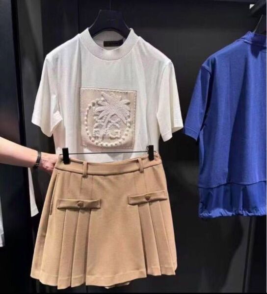 ジーフォア ゴルフレディース トップス 半袖カットソー Tシャツ ホワイト