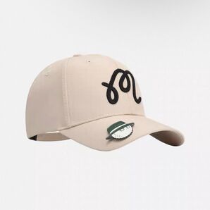 MALBON GOLF マルボン ゴルフ マーカー付き キャップ ベージュ