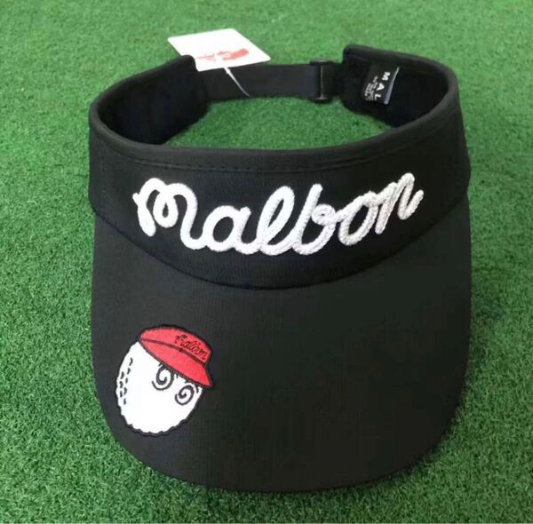 malbon golf マルボン ゴルフ サンバイザー マルボン キャップ黒