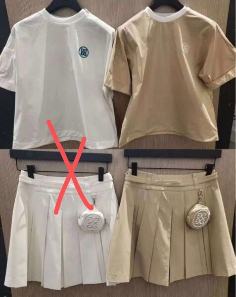 ジーフォア G/FORE ゴルフ レディースウェア Tシャツとスカートセット 上下セット M