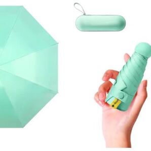 折りたたみ傘 晴雨兼用 コンパクト 軽量 UVカット ライトグリーン