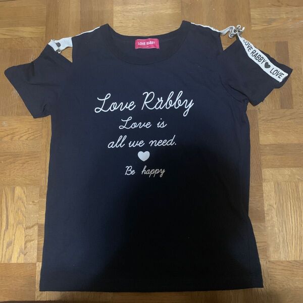 Love Rabby 半袖Tシャツ ネイビー160