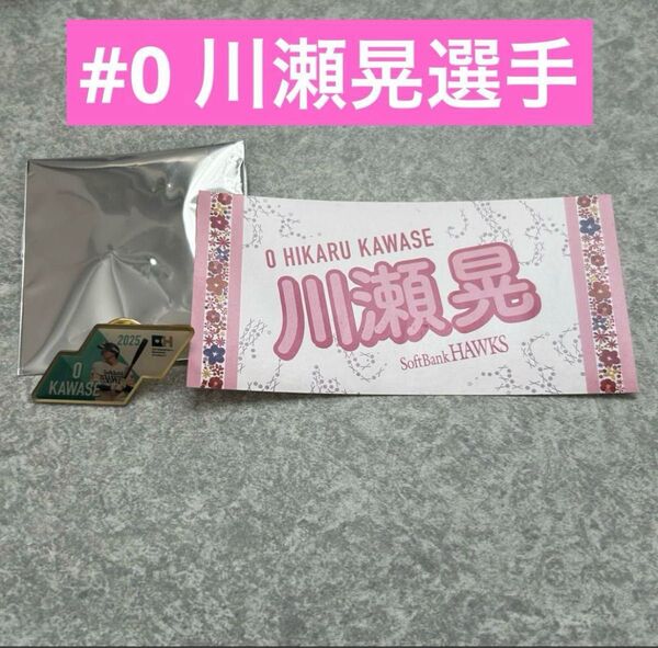 【匿名】2025年 ピンクフル 0 川瀬晃選手 ステッカー ピンバッジ 非売品