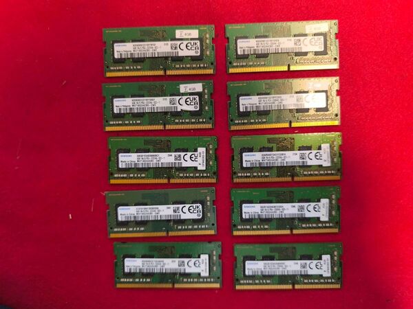 40GB SAMSUNG/サムスン PC4-3200AA 4GB×10枚 ノートPC用 メモリ