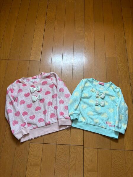 キスドロップ 姉妹お揃い ふわふわ トレーナー キッズ 子供服 女の子