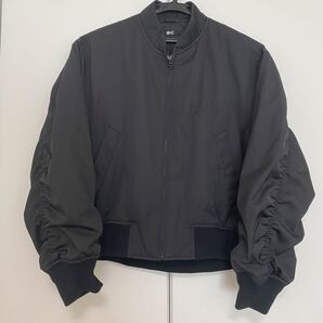 【美品】ユニクロ:C MA-1 ブルゾン ジャケット ブラック Sサイズ