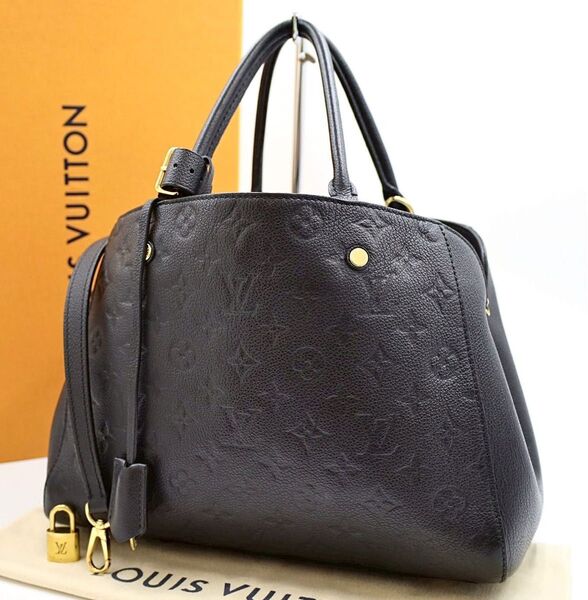 ルイヴィトン モンテーニュMM ハンドバッグ アンプラント LOUIS VUITTON 2way ブラック
