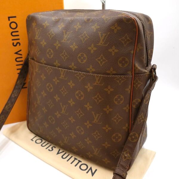 ルイヴィトン モノグラム ショルダーバッグ LOUIS VUITTON 斜め掛け マルソー ブラウン PVC M40264