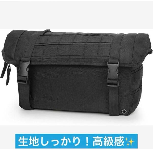 バイク用サイドバック 6L大容量 防水サドルバッグ マフラー対応 ポリエステル ブラック ブラック, 6L/防水/マフラー対応