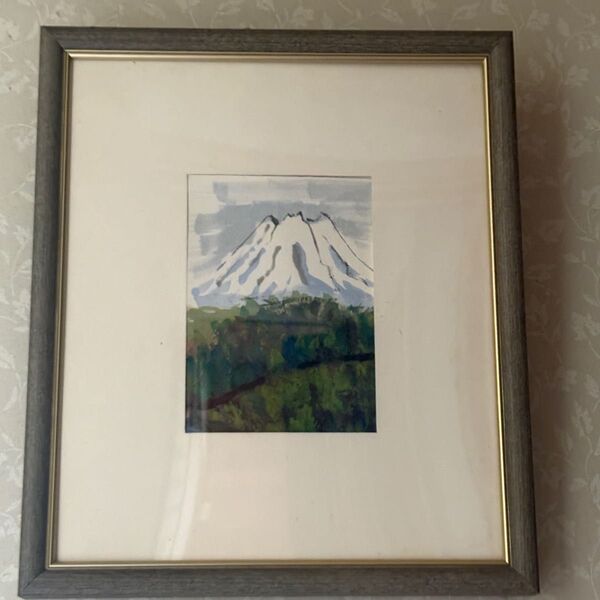 【額装済・真清 作】静謐な富士山の絵手紙|手描き原画