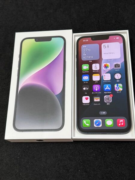 iPhone 14 128GB Midnight simフリー 極美品 判定◯