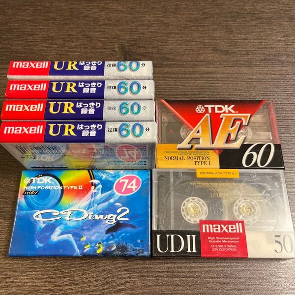 カセットテープ 7本セット まとめ売り TDK maxell、ハイポジ、ノーマル