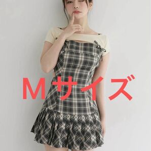 Andmary Karen check mini dress Beige Mサイズ AM1324 アンドマリー カレン
