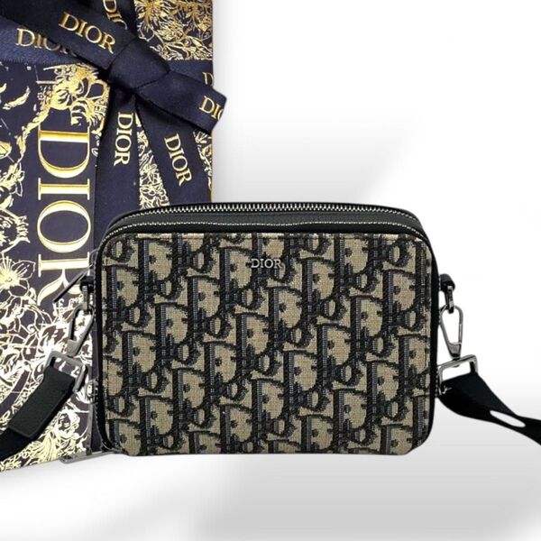 【超極美品】クリスチャンディオール オブリーク トロッター レザー DIOR ショルダーバッグ