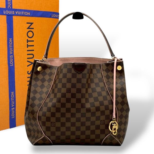 希少 LOUIS VUITTON カイサ ホーボー モノグラム ハンドバッグ ショルダーバッグ ルイヴィトン ダミエ エベヌ