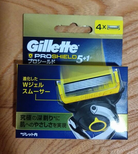 【箱なし】ジレット プロシールド 5+1 替刃4個入 新品未使用 純正品【ゆうパケットポストminiの発送】
