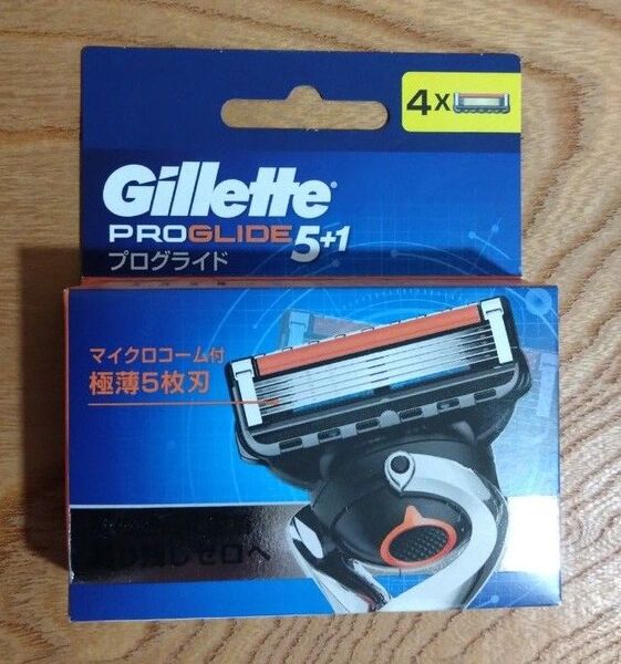 【パッケージにダメージ有り】ジレット プログライド 5+1 替刃4個入 新品未使用未開封 純正品【ゆうパケットポストmini発送】