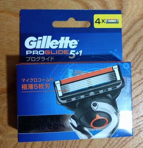 【パッケージにダメージ有り】ジレット プログライド 5+1 替刃4個入 新品未使用未開封 純正品【ゆうパケットポストmini発送】