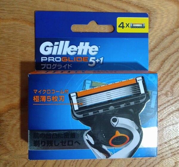 【パッケージにダメージ有り】ジレット プログライド 5+1 替刃4個入 新品未使用未開封 純正品【ゆうパケットポストmini発送】