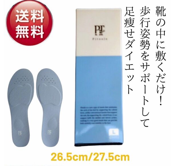 Pitsole ピットソール ブルー L 中敷き 美脚 姿勢サポート 美姿勢 インソール 男女兼用 負担軽減 アーチサポート
