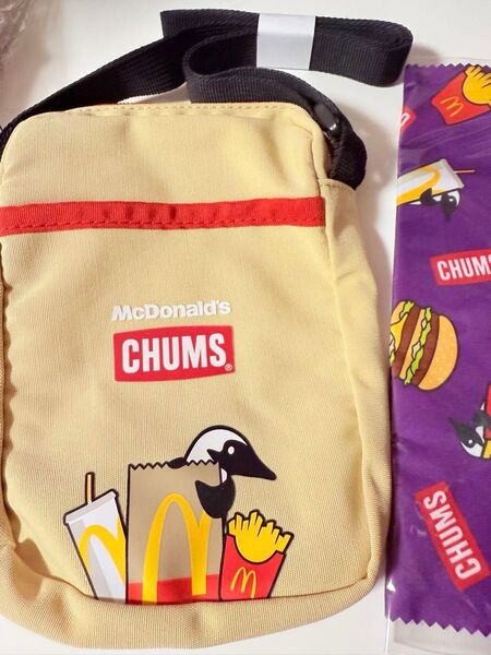マクドナルド チャムス CHUMS ミニショルダーバッグ ベージュ (福袋の中身)開封済み 未使用