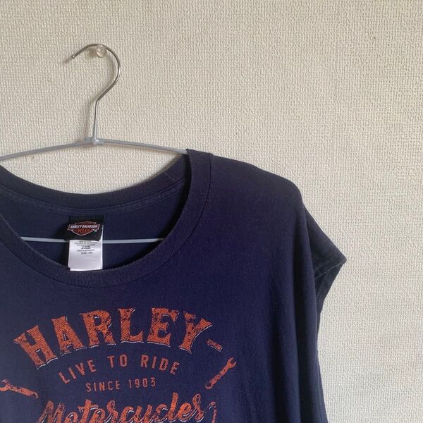 Harley-Davidson 半袖Tシャツ ネイビー XL