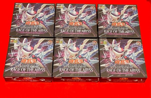 【新品シュリンク付き】遊戯王 RAGE OF THE ABYSS 日本製 レイジオブジアビス 未開封 6 BOX セット