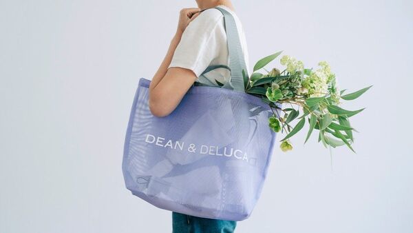 ディーンアンドデルーカ メッシュトートバッグ ライラック Lサイズ 完売商品