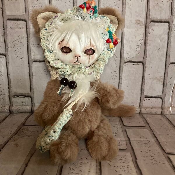 アートドール 猫のパフ 381
