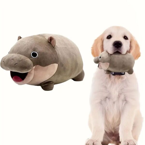 犬のおもちゃ かば ぬいぐるみ 抱き枕 もちふわ
