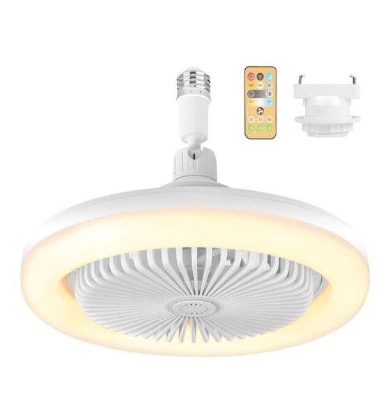 シーリングファンライト シーリングファンE26 調光 3階段風量 軽量 タイマー 角度自在 LEDライト LEDシーリングファン付