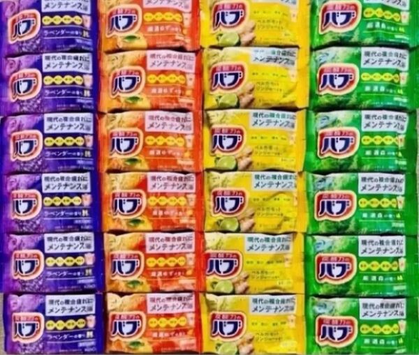 定番 入浴剤 花王バブ 4種類24個 色付き透明湯 kao 炭酸力